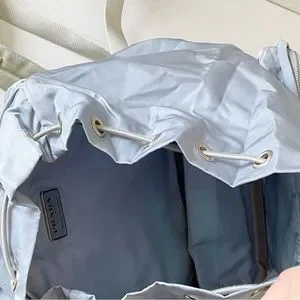 Prada | Bags | Prada Blue Nylon Gray Trim Small Buckle Flap  display picture 2